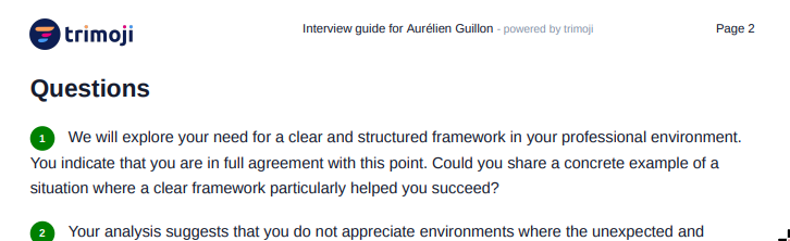 Example of Interview Guide