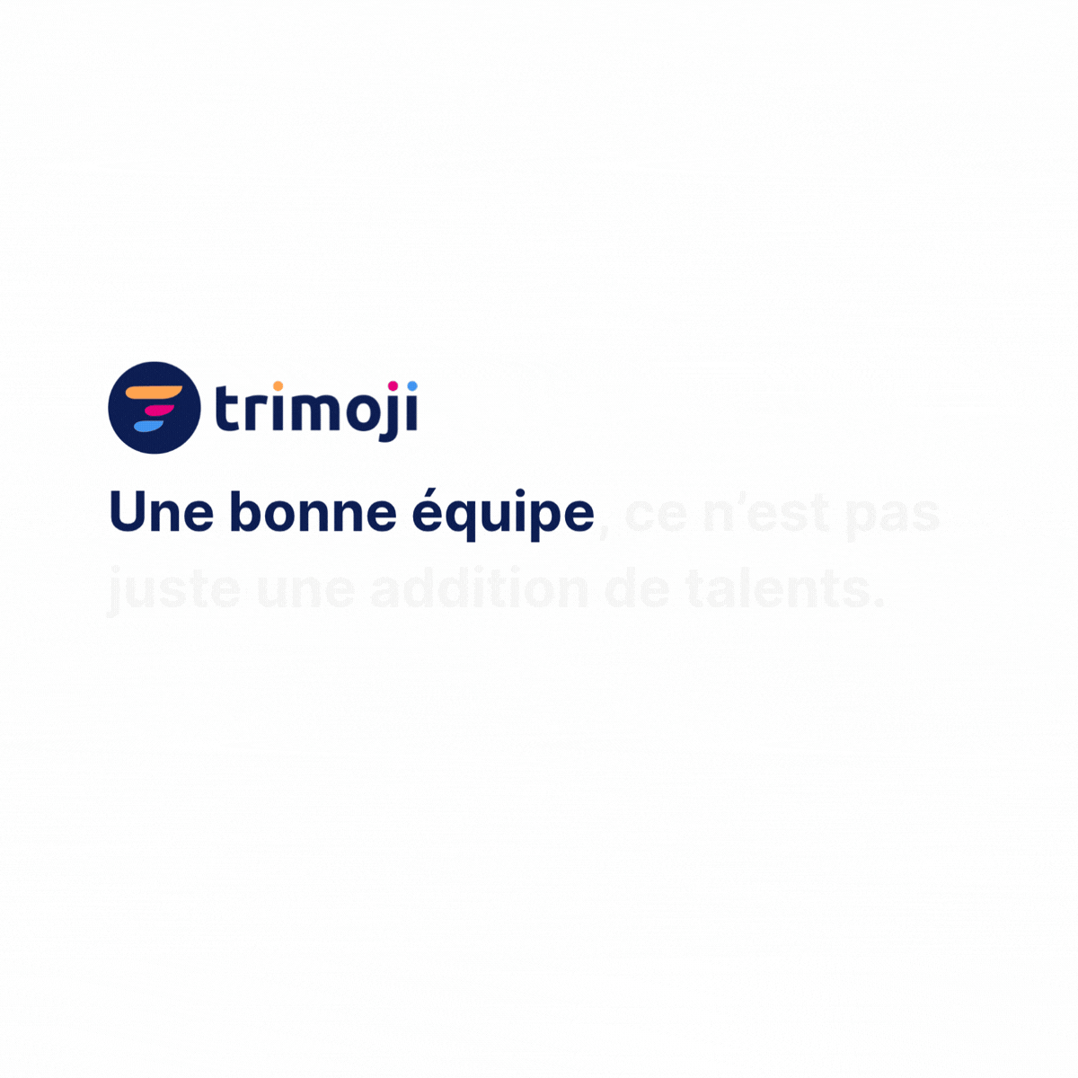 Team dynamic visualization Trimoji